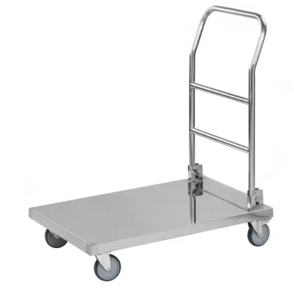 Plataforma inoxidable asa plegable, 100 kg